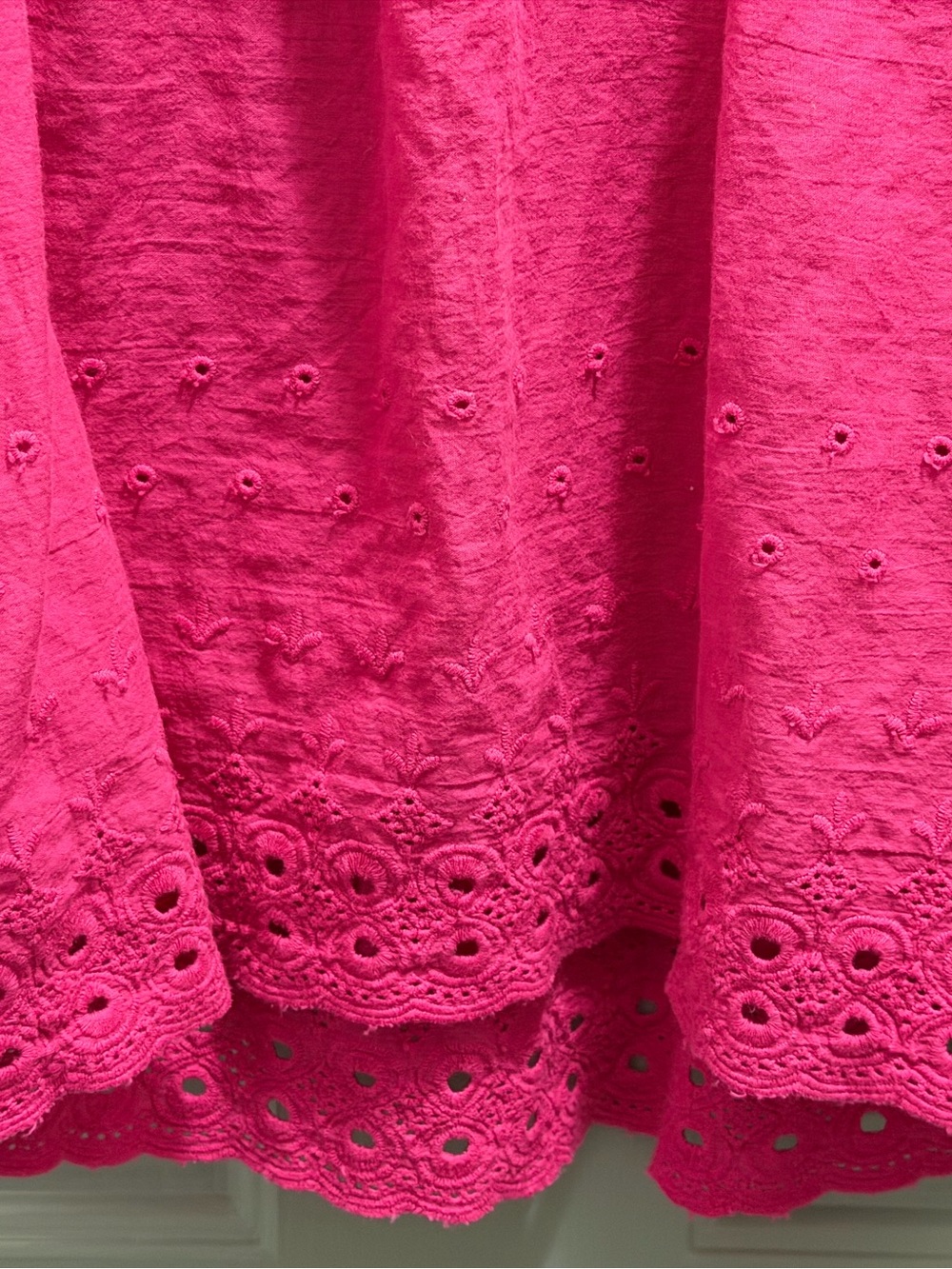 House of Harlow 1960 Eyelet Embroidered Top Blouse Puff Sleeve Size Small Pink - Picture 2 of 10